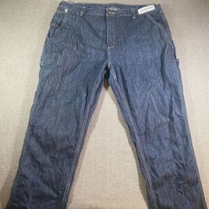 Carhartt FR Flame Resistant Signature Denim Jeans Mens 42x32 Blue Straight CAT2‎